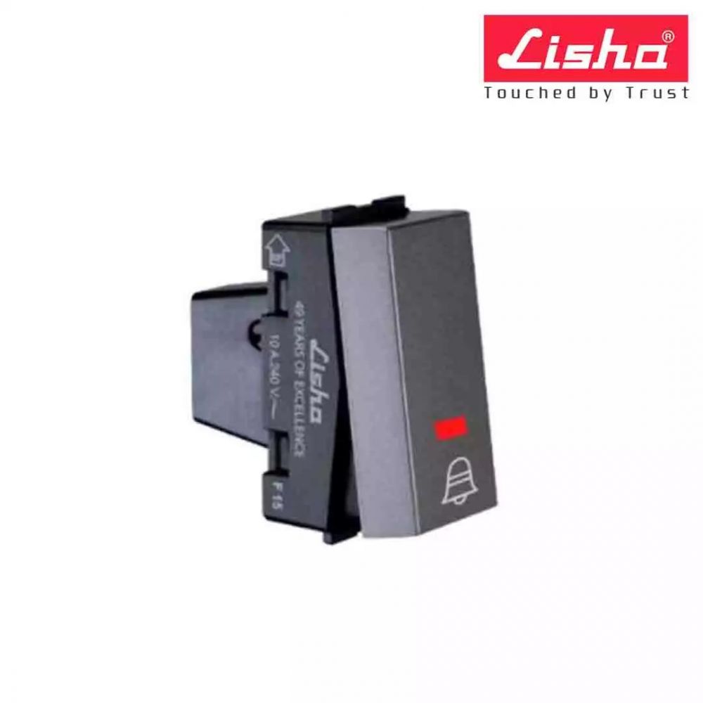 Lisha Switch 10A 1Way- Grey