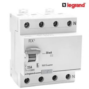 Legrand RX3 25 A RCCB Four Pole RCCB 30 mA White