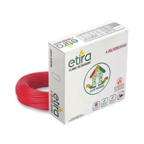 Polycab Etira FR PVC Wires 2.5 Sq mm Red 90 Mtrs