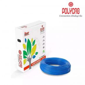 Polycab FRLF PVC Wires 4.0 Sq mm Blue 180 Mtrs