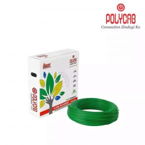 Polycab FRLF PVC Wires 1.5 Sq mm Green 180 Mtrs